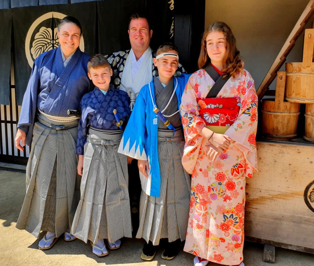 Our Family visiting Edo Wonderland in Nikko